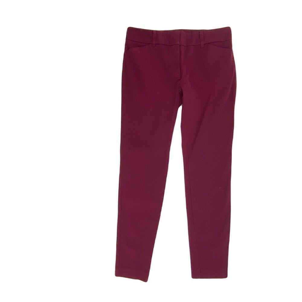 New York & Company Skinny Women's size 2 Dark Magenta Pink‎ Chino Pants